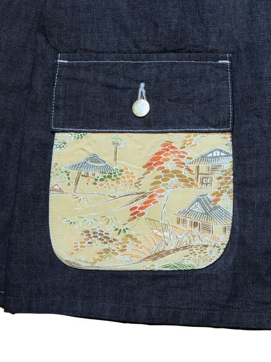 Kimono Denim Coverall -着物デニムカバーオール 003
