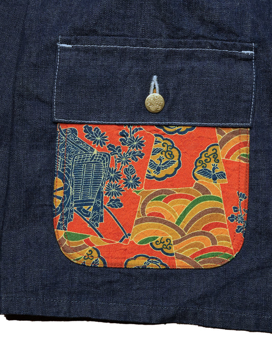 Kimono Denim Coverall -着物デニムカバーオール 005