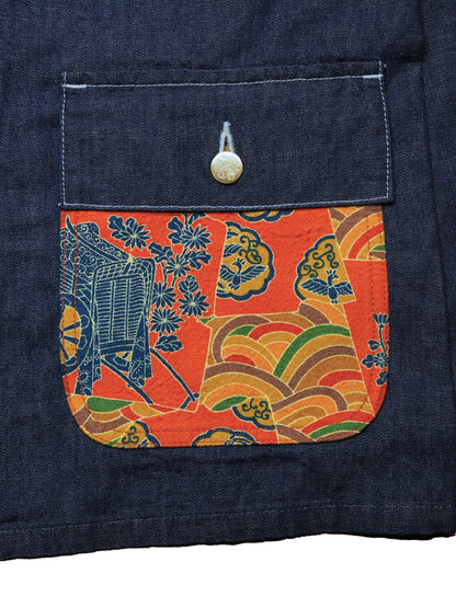 Kimono Denim Coverall -着物デニムカバーオール 005