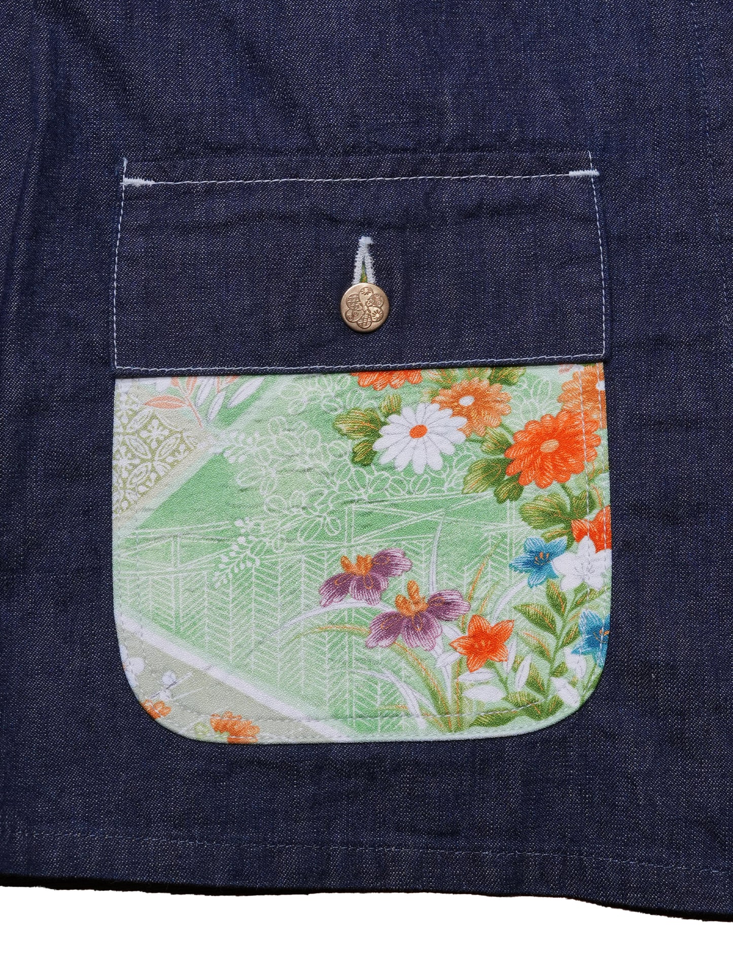 Kimono Denim Coverall -着物デニムカバーオール 009