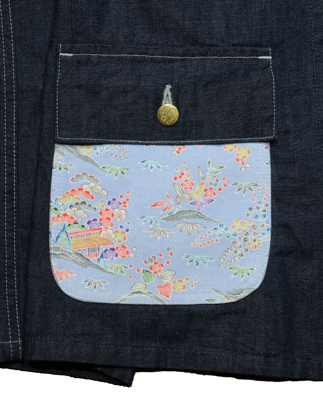 Kimono Denim Coverall -着物デニムカバーオール 001