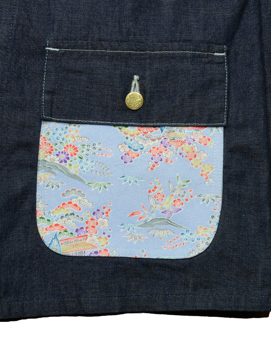Kimono Denim Coverall -着物デニムカバーオール 001